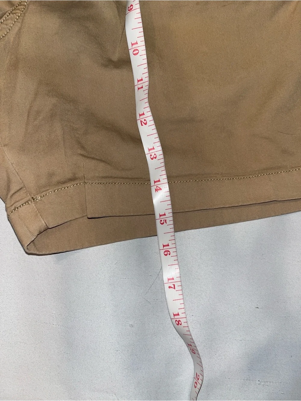 J. Crew Tan Khaki Shorts Drawstring waist Pockets Size Small